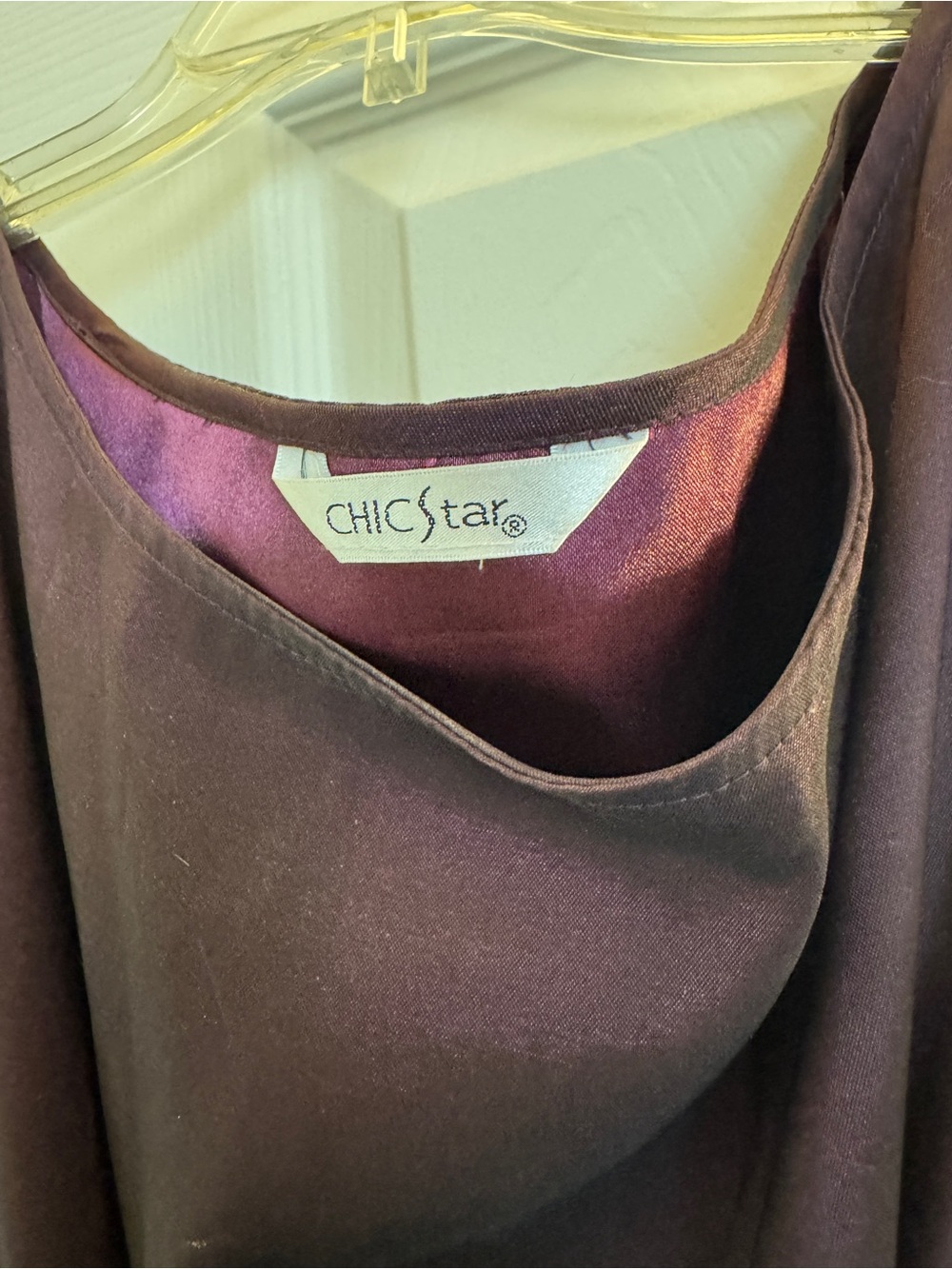 Chic Star Deep Plum taffeta dress size 20-22